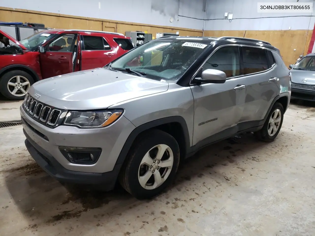 2019 Jeep Compass Latitude VIN: 3C4NJDBB3KT806655 Lot: 62738305
