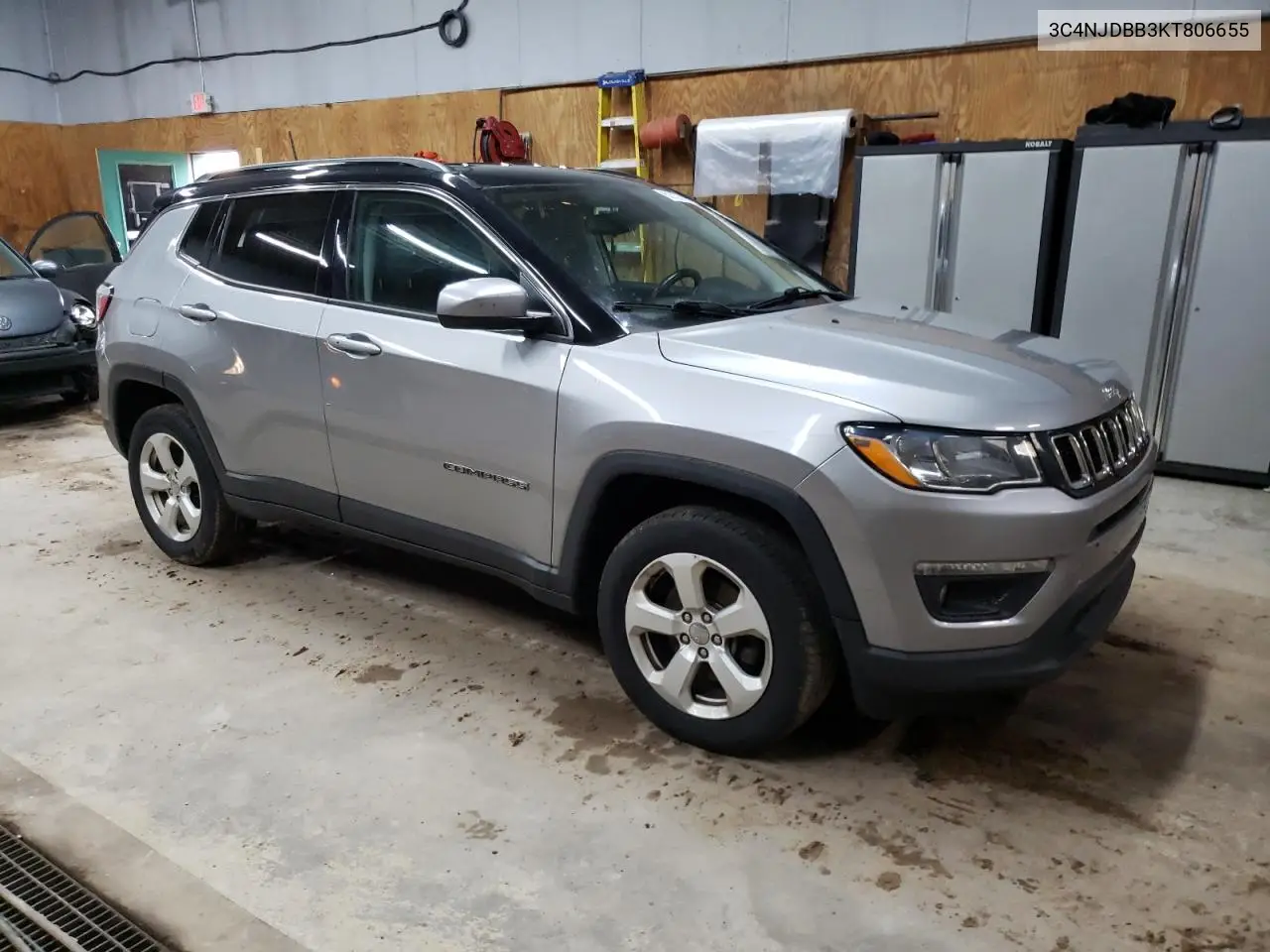 2019 Jeep Compass Latitude VIN: 3C4NJDBB3KT806655 Lot: 62738305