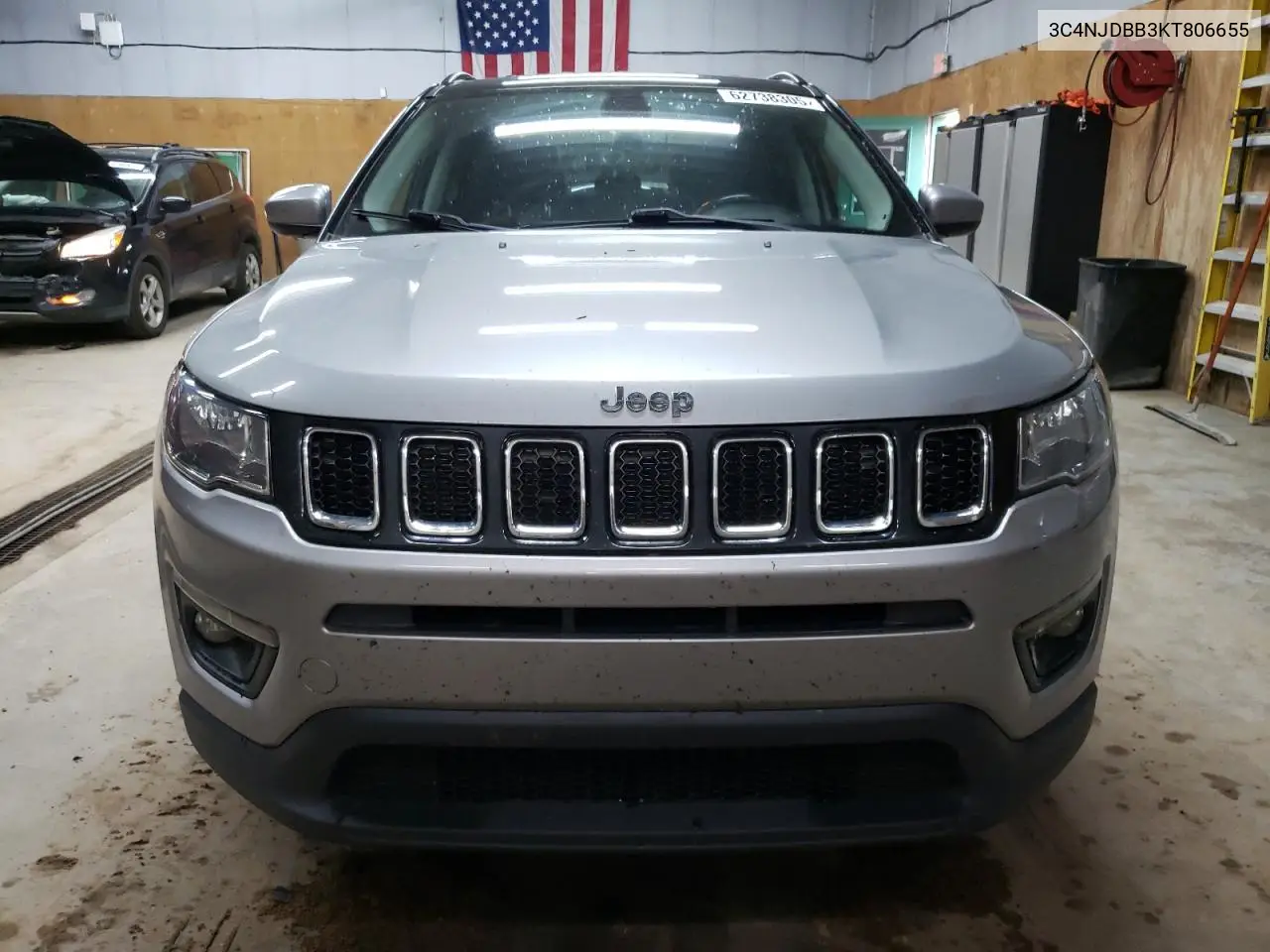 2019 Jeep Compass Latitude VIN: 3C4NJDBB3KT806655 Lot: 62738305