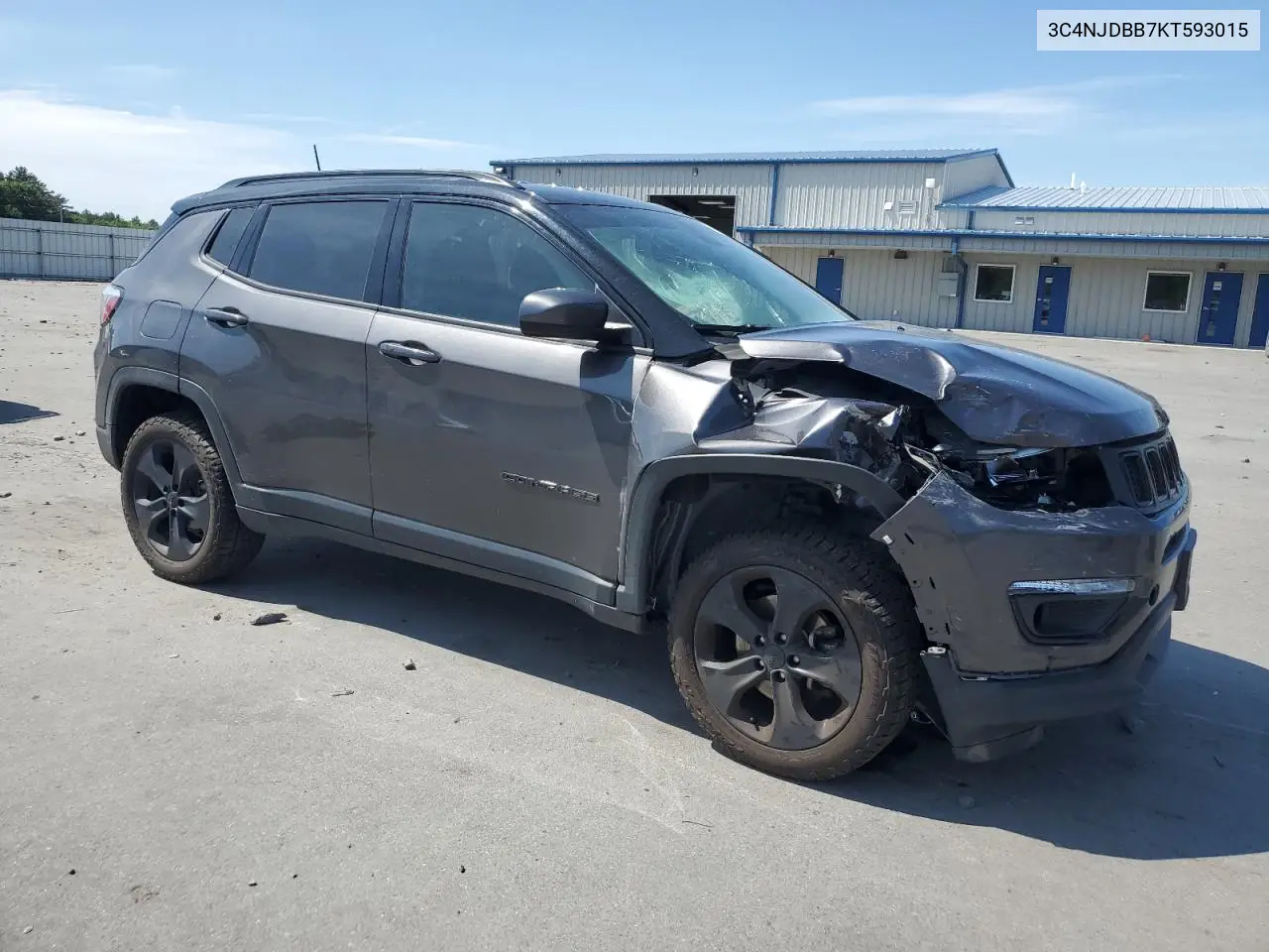 2019 Jeep Compass Latitude VIN: 3C4NJDBB7KT593015 Lot: 62822725