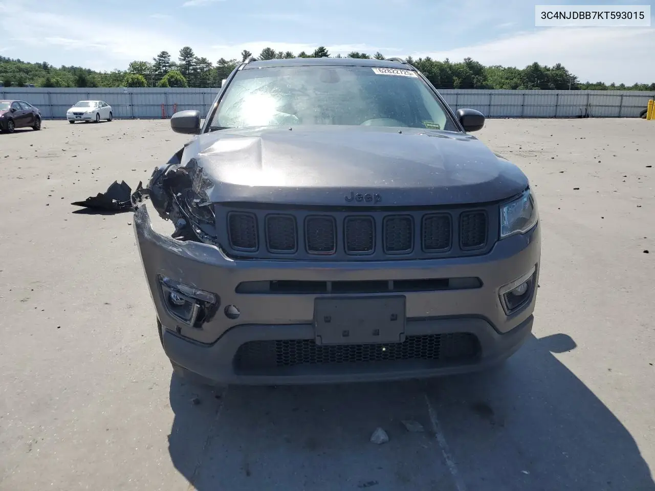 2019 Jeep Compass Latitude VIN: 3C4NJDBB7KT593015 Lot: 62822725
