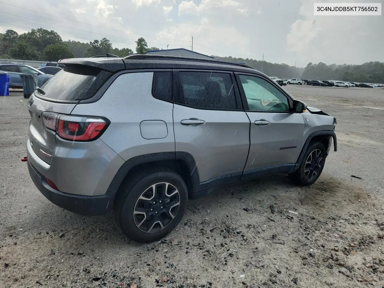2019 Jeep Compass Trailhawk VIN: 3C4NJDDB5KT756502 Lot: 64633715