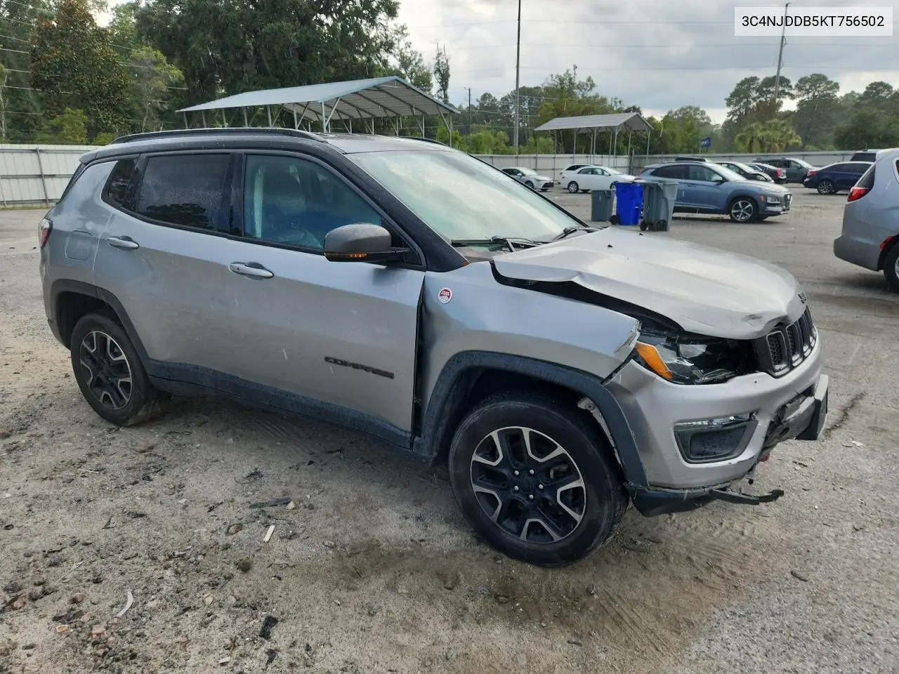 2019 Jeep Compass Trailhawk VIN: 3C4NJDDB5KT756502 Lot: 64633715