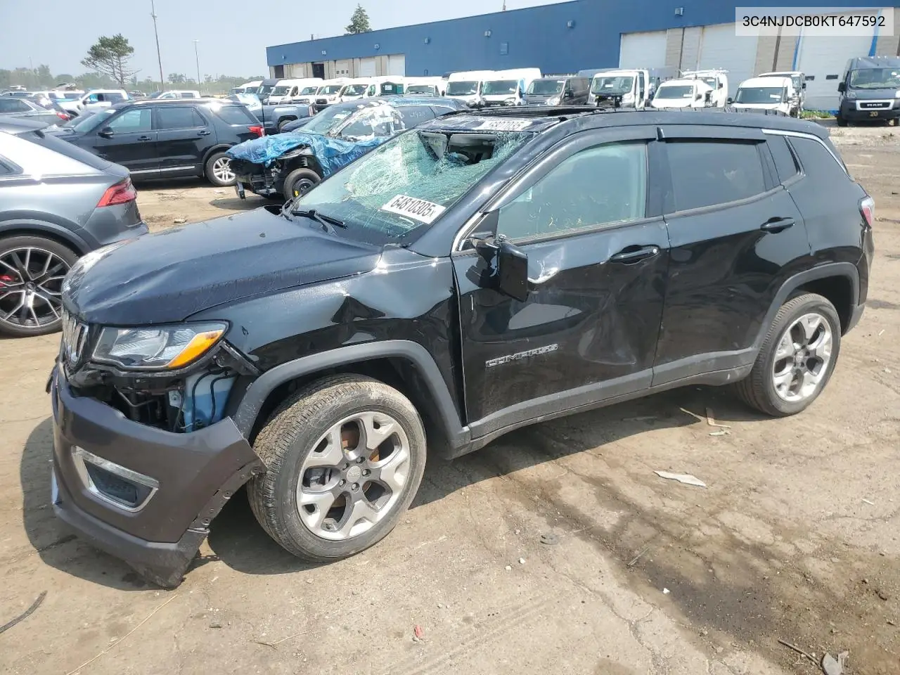 2019 Jeep Compass Limited VIN: 3C4NJDCB0KT647592 Lot: 64810305