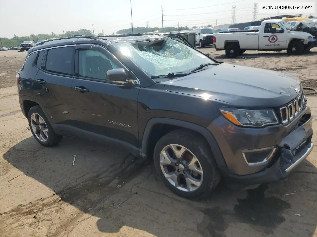 2019 Jeep Compass Limited VIN: 3C4NJDCB0KT647592 Lot: 64810305