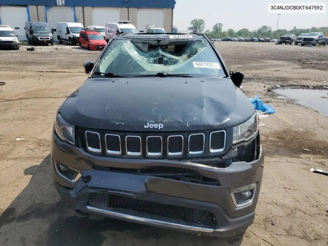 2019 Jeep Compass Limited VIN: 3C4NJDCB0KT647592 Lot: 64810305
