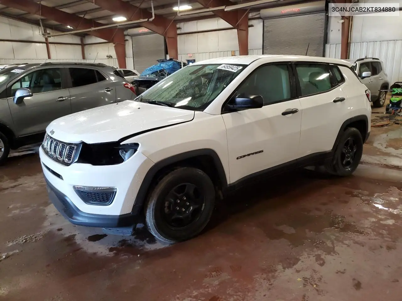2019 Jeep Compass Sport VIN: 3C4NJCAB2KT834880 Lot: 64959425