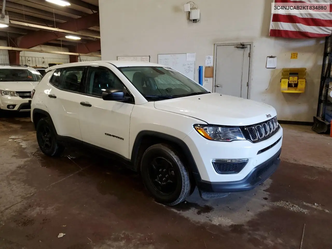 2019 Jeep Compass Sport VIN: 3C4NJCAB2KT834880 Lot: 64959425