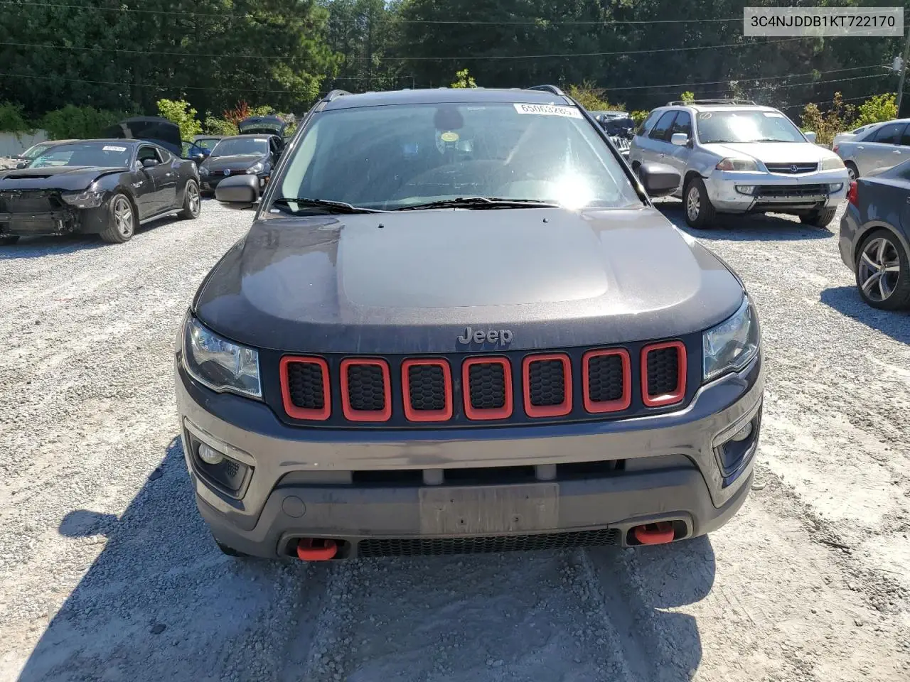 2019 Jeep Compass Trailhawk VIN: 3C4NJDDB1KT722170 Lot: 65063285