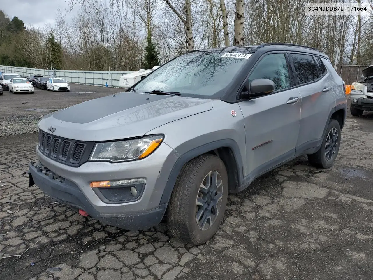 2020 Jeep Compass Trailhawk VIN: 3C4NJDDB7LT171664 Lot: 50848415