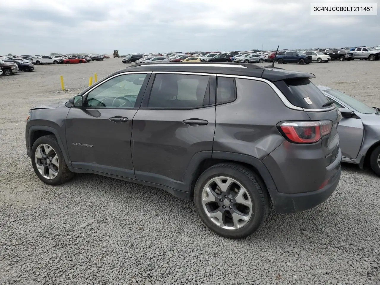 2020 Jeep Compass Limited VIN: 3C4NJCCB0LT211451 Lot: 57411045