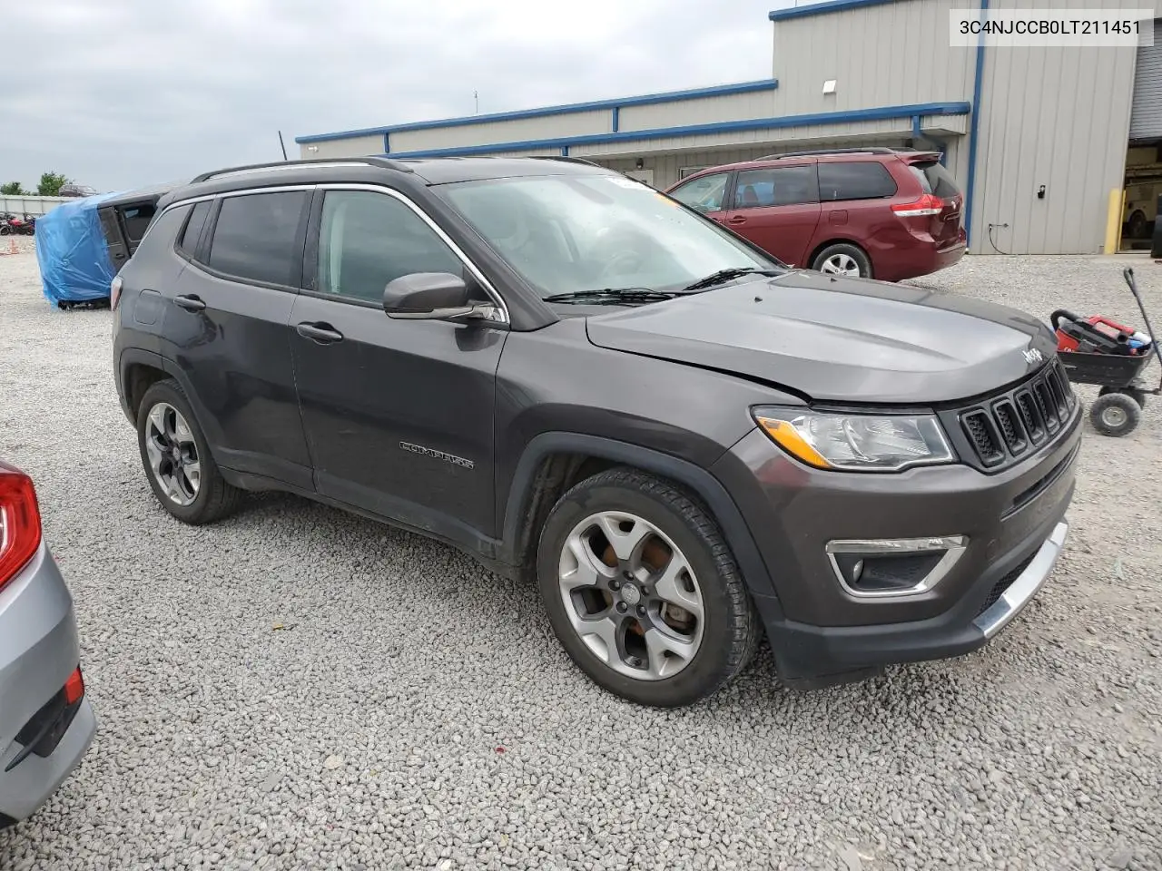 2020 Jeep Compass Limited VIN: 3C4NJCCB0LT211451 Lot: 57411045