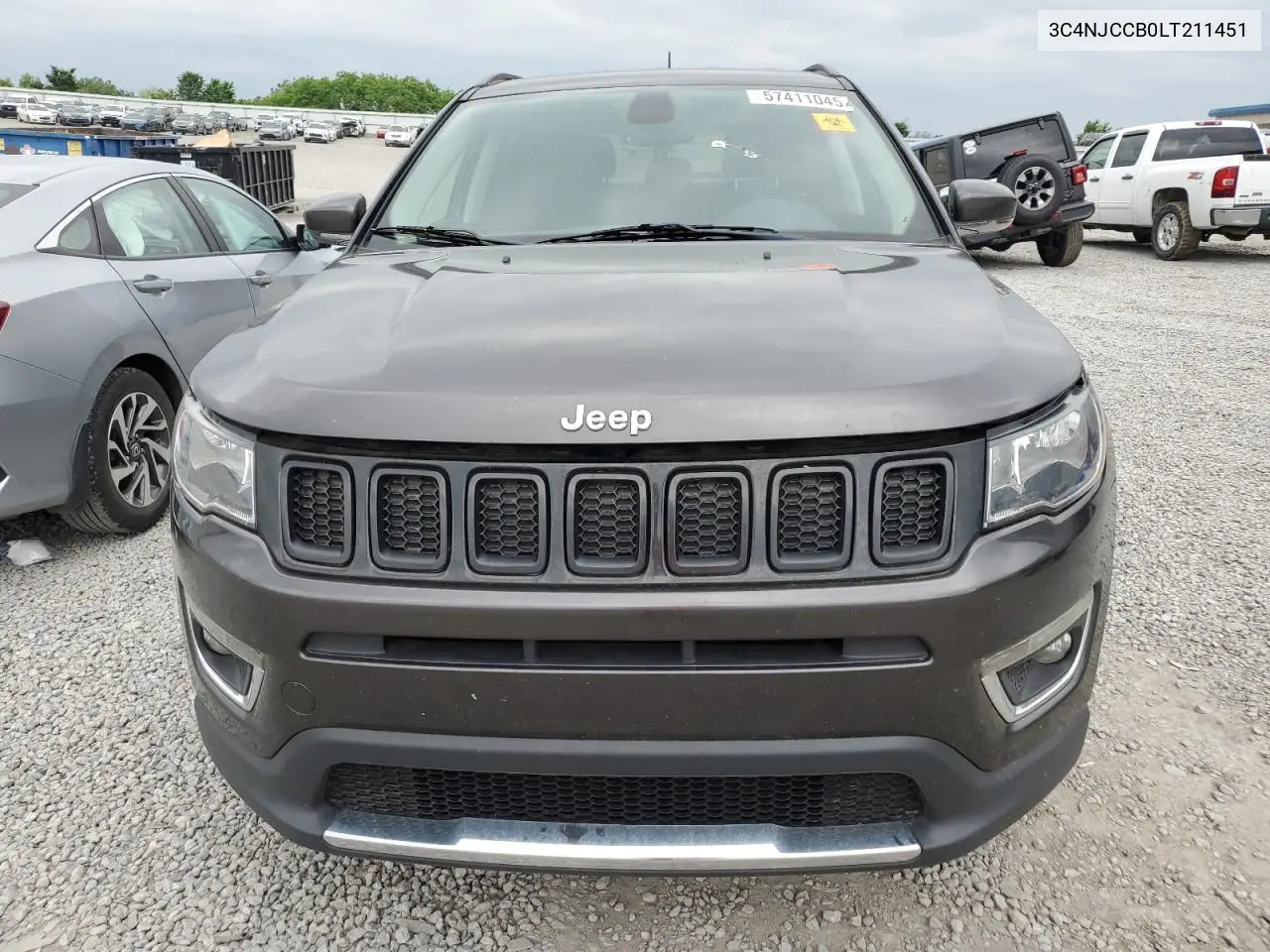2020 Jeep Compass Limited VIN: 3C4NJCCB0LT211451 Lot: 57411045