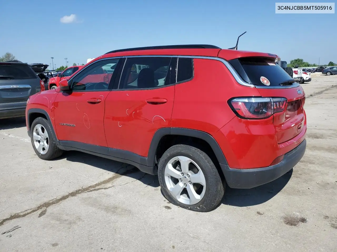 2021 Jeep Compass Latitude VIN: 3C4NJCBB5MT505916 Lot: 55589895