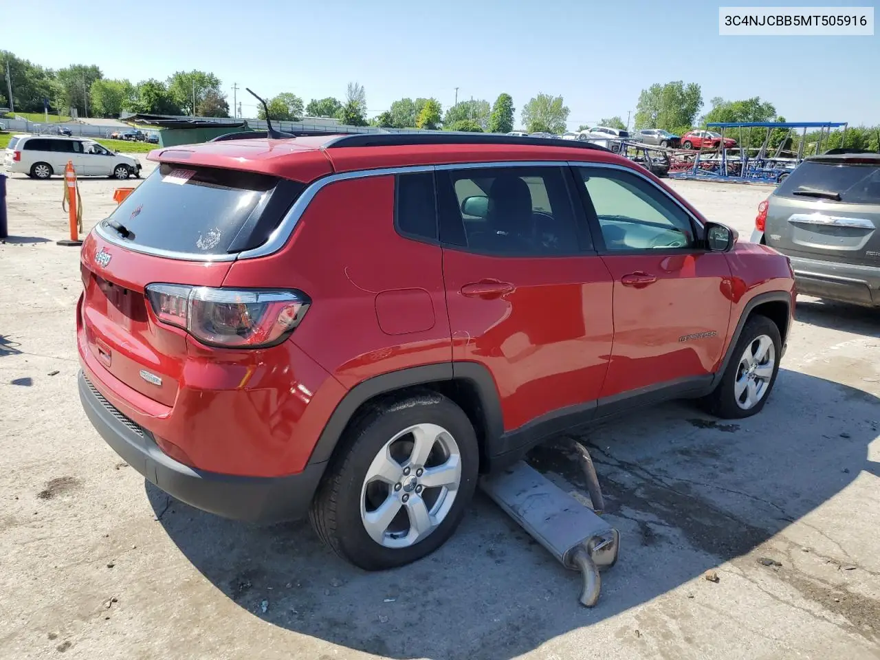 2021 Jeep Compass Latitude VIN: 3C4NJCBB5MT505916 Lot: 55589895