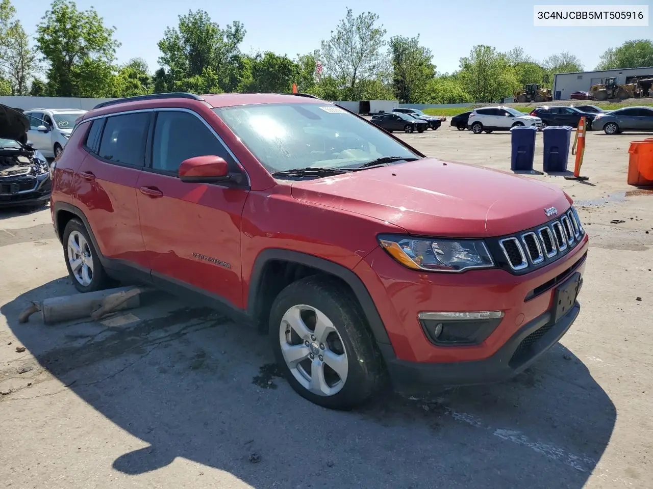 2021 Jeep Compass Latitude VIN: 3C4NJCBB5MT505916 Lot: 55589895
