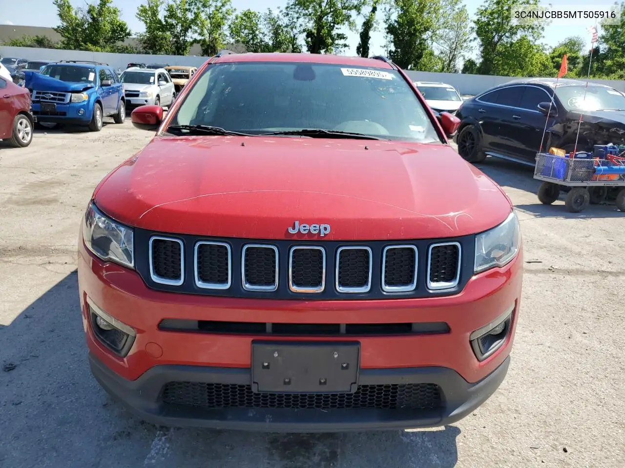 2021 Jeep Compass Latitude VIN: 3C4NJCBB5MT505916 Lot: 55589895