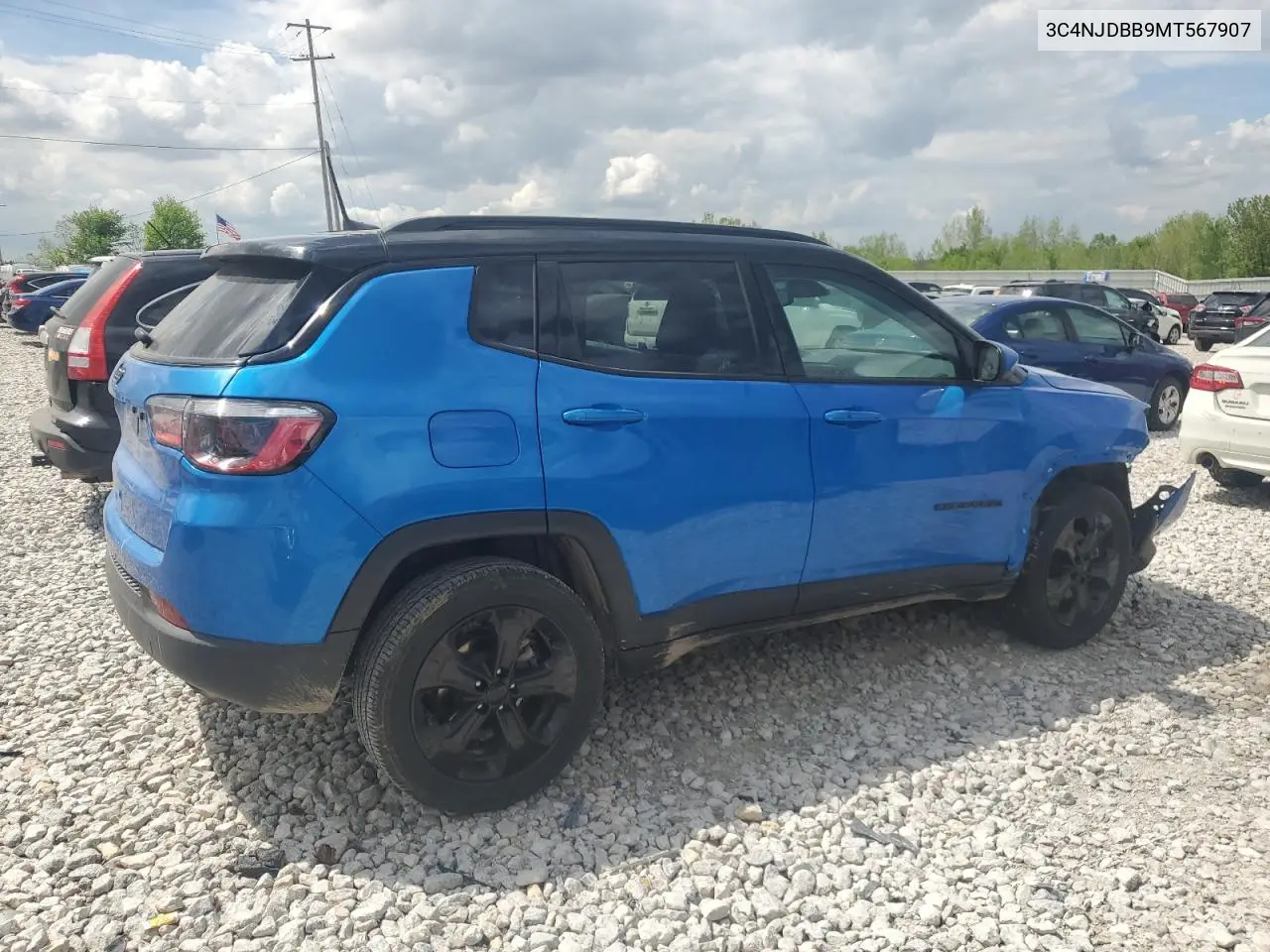 2021 Jeep Compass Latitude VIN: 3C4NJDBB9MT567907 Lot: 56241815