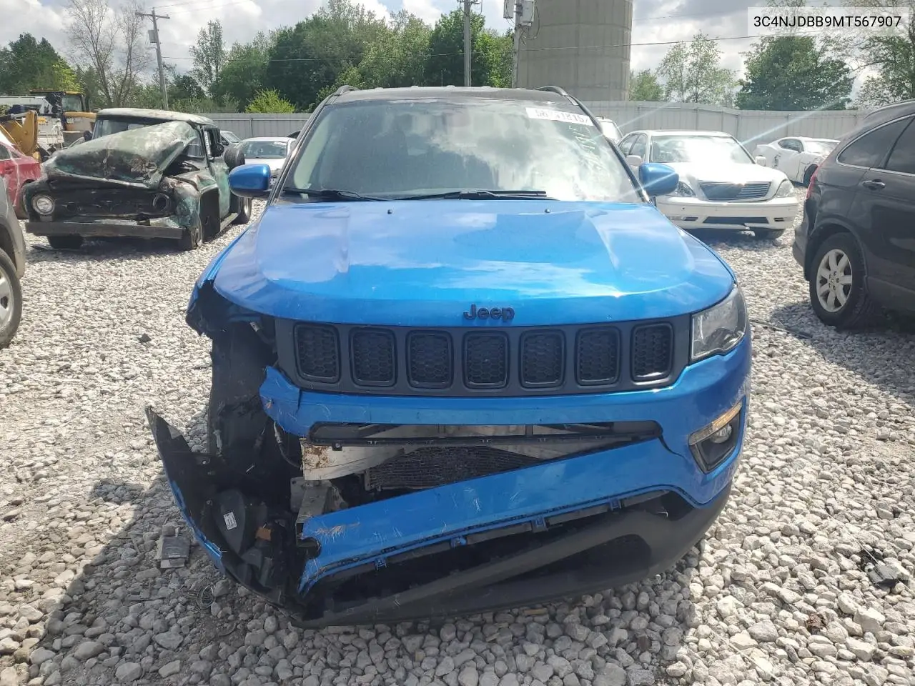 2021 Jeep Compass Latitude VIN: 3C4NJDBB9MT567907 Lot: 56241815