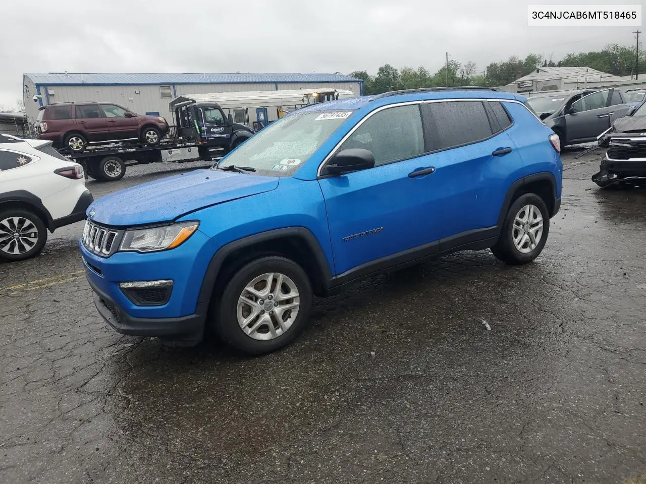 2021 Jeep Compass Sport VIN: 3C4NJCAB6MT518465 Lot: 56797435