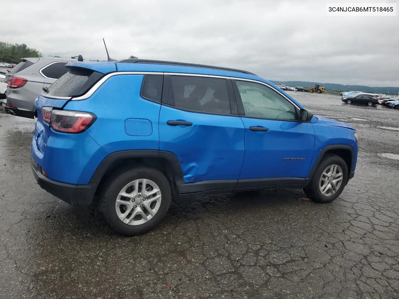 2021 Jeep Compass Sport VIN: 3C4NJCAB6MT518465 Lot: 56797435