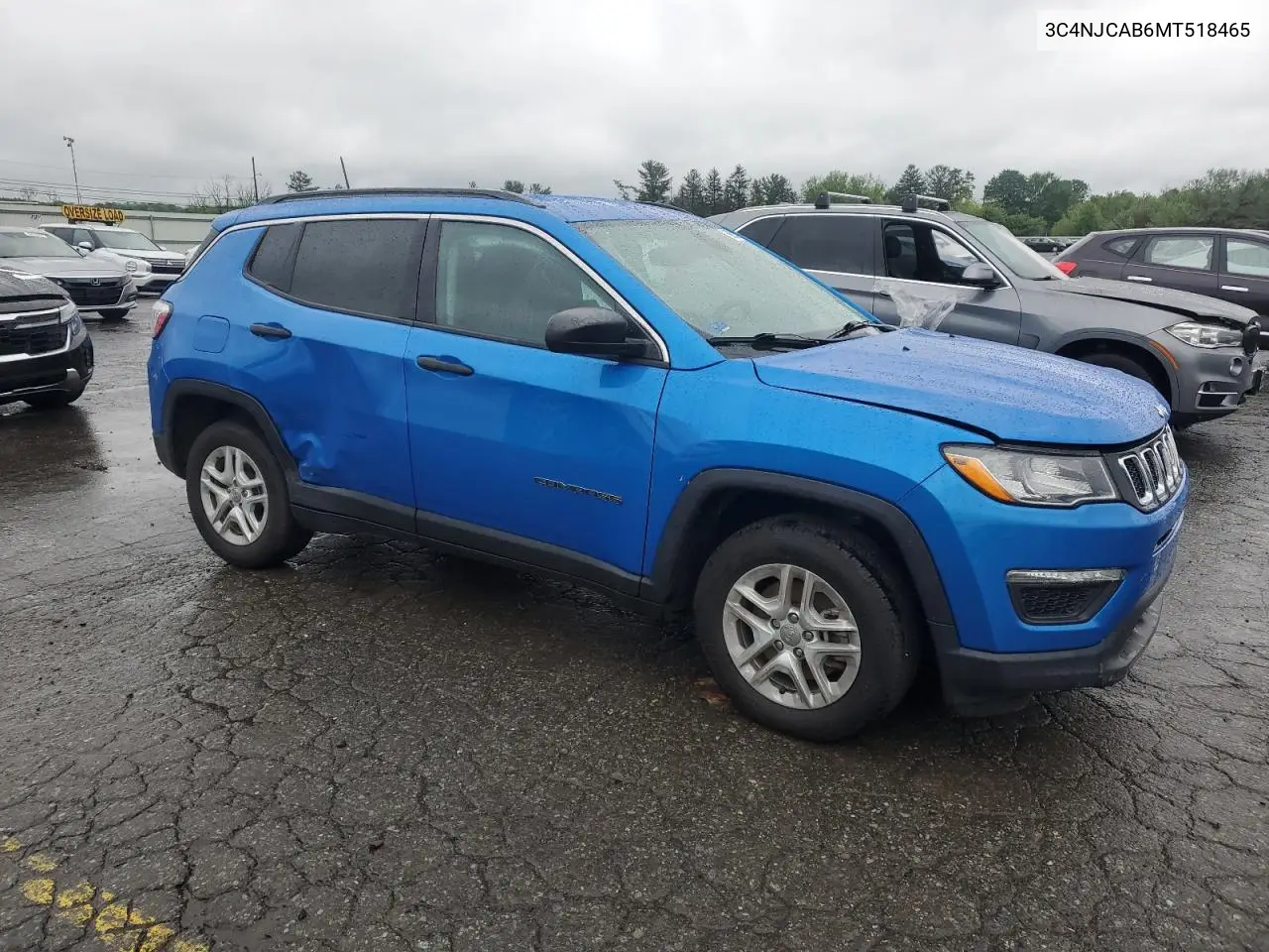 2021 Jeep Compass Sport VIN: 3C4NJCAB6MT518465 Lot: 56797435