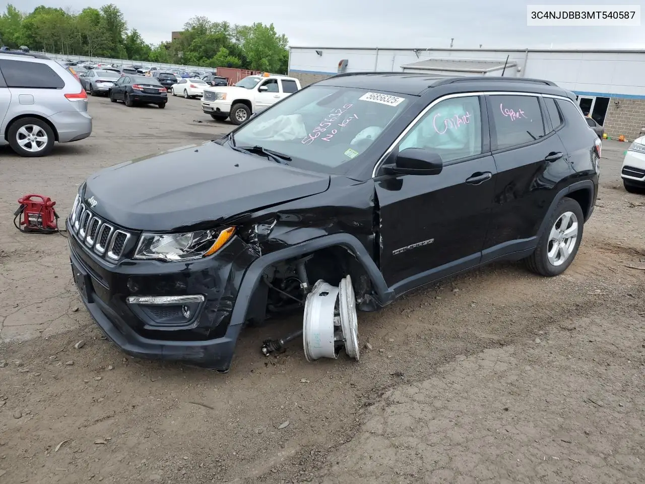 2021 Jeep Compass Latitude VIN: 3C4NJDBB3MT540587 Lot: 56856325