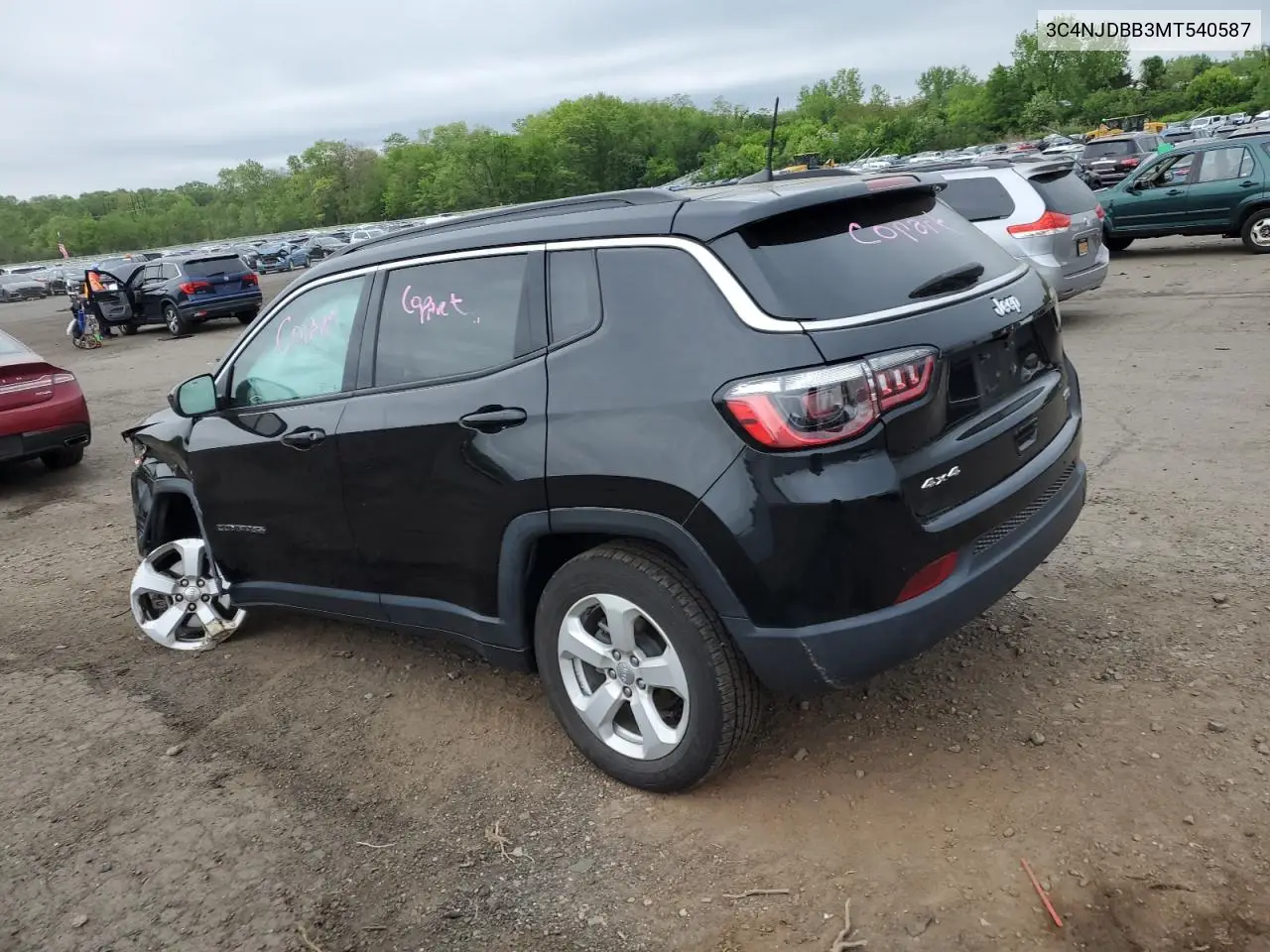 2021 Jeep Compass Latitude VIN: 3C4NJDBB3MT540587 Lot: 56856325