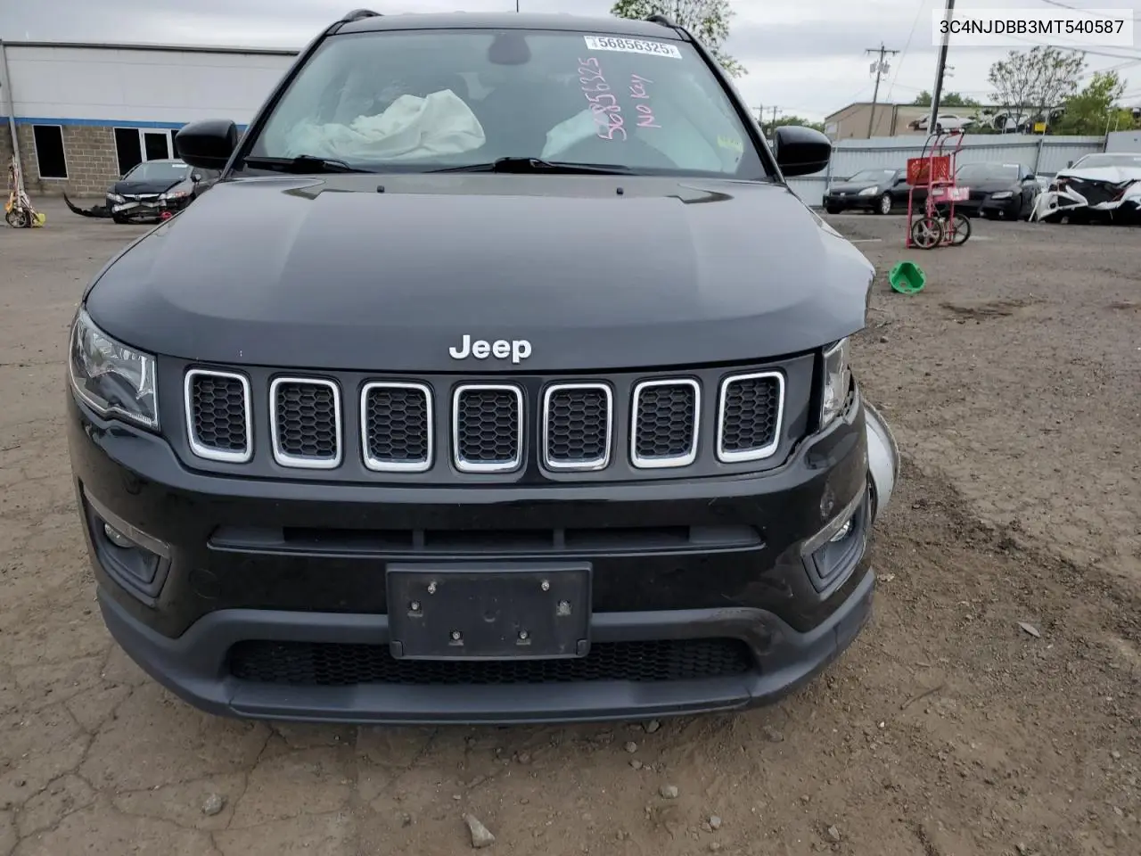 2021 Jeep Compass Latitude VIN: 3C4NJDBB3MT540587 Lot: 56856325