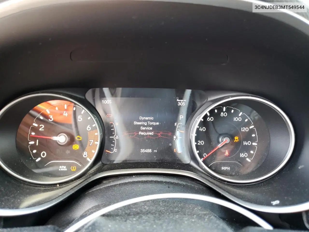 2021 Jeep Compass 80Th Edition VIN: 3C4NJDEB3MT549544 Lot: 62273215
