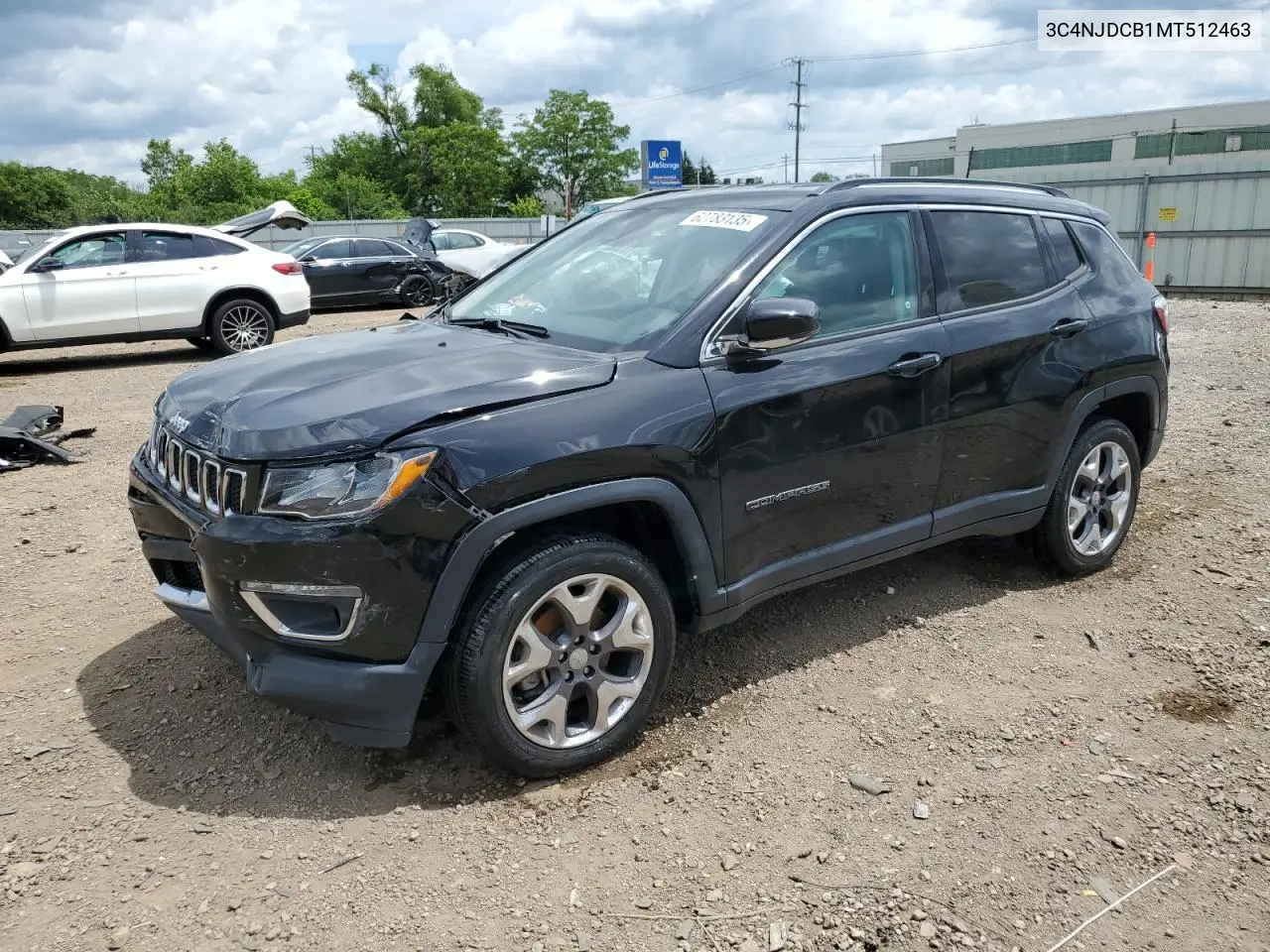 2021 Jeep Compass Limited VIN: 3C4NJDCB1MT512463 Lot: 62783135