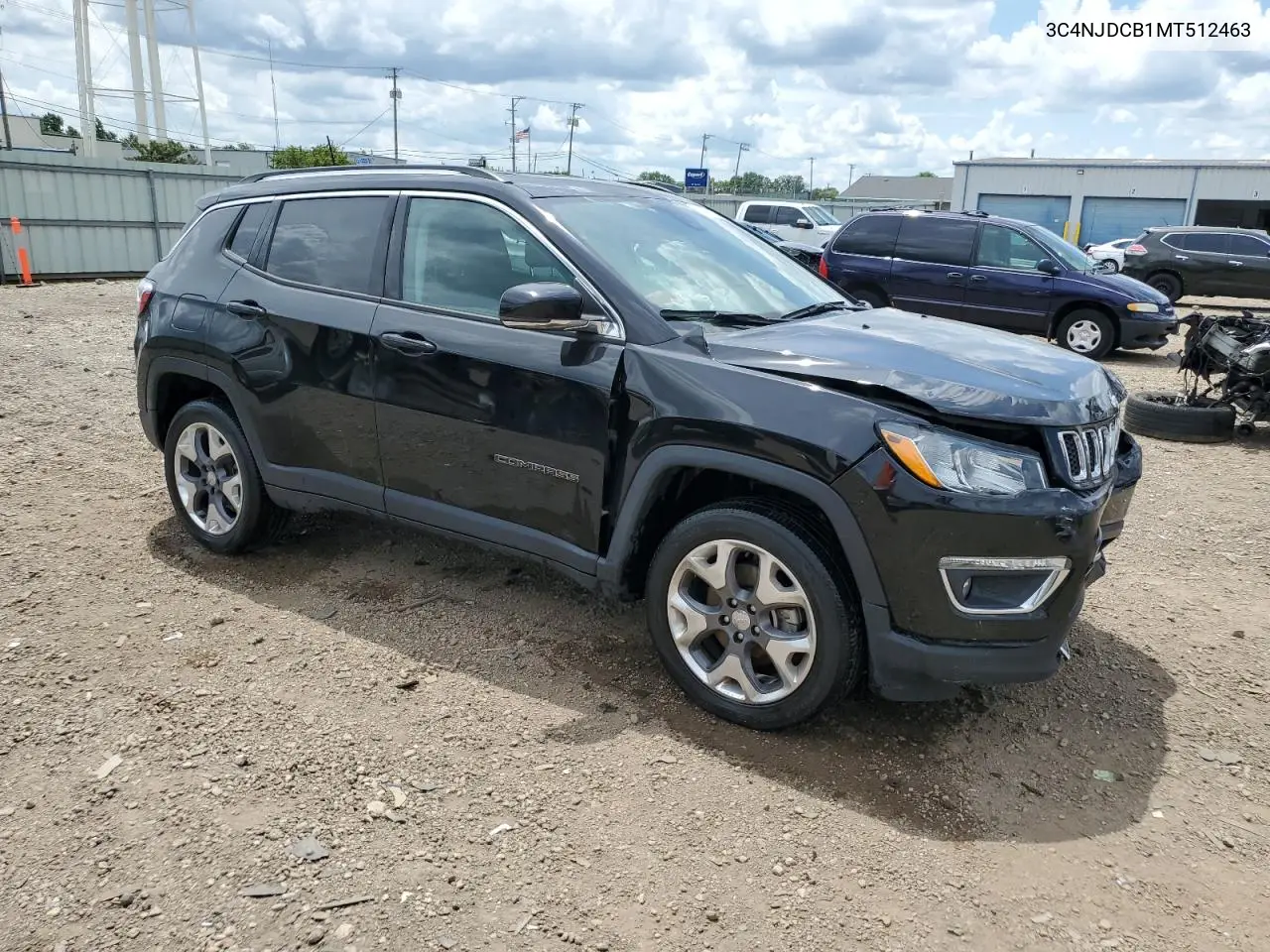 2021 Jeep Compass Limited VIN: 3C4NJDCB1MT512463 Lot: 62783135