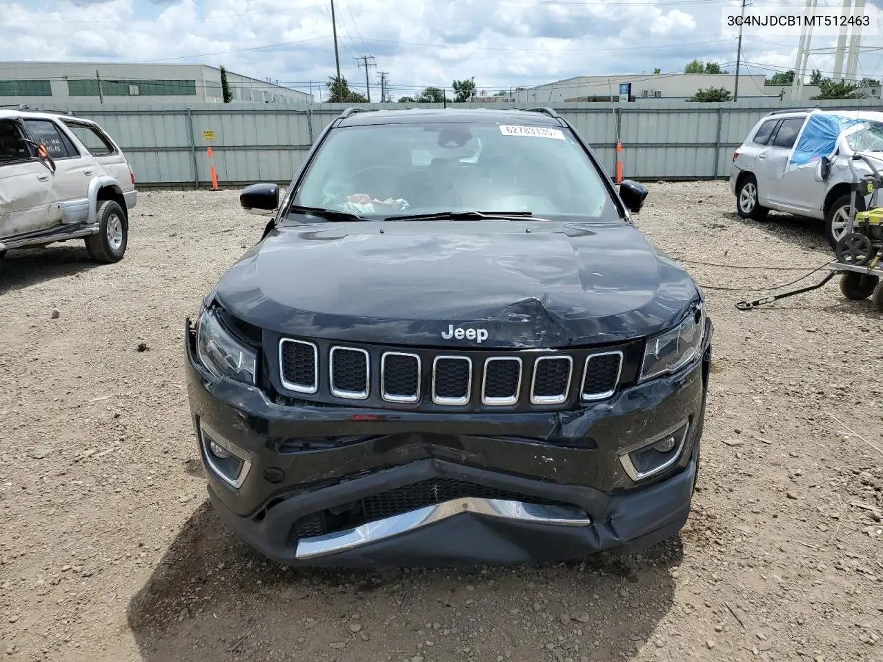 2021 Jeep Compass Limited VIN: 3C4NJDCB1MT512463 Lot: 62783135