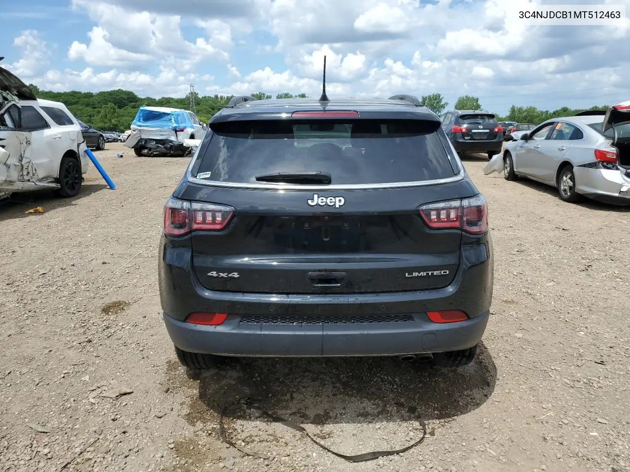 2021 Jeep Compass Limited VIN: 3C4NJDCB1MT512463 Lot: 62783135