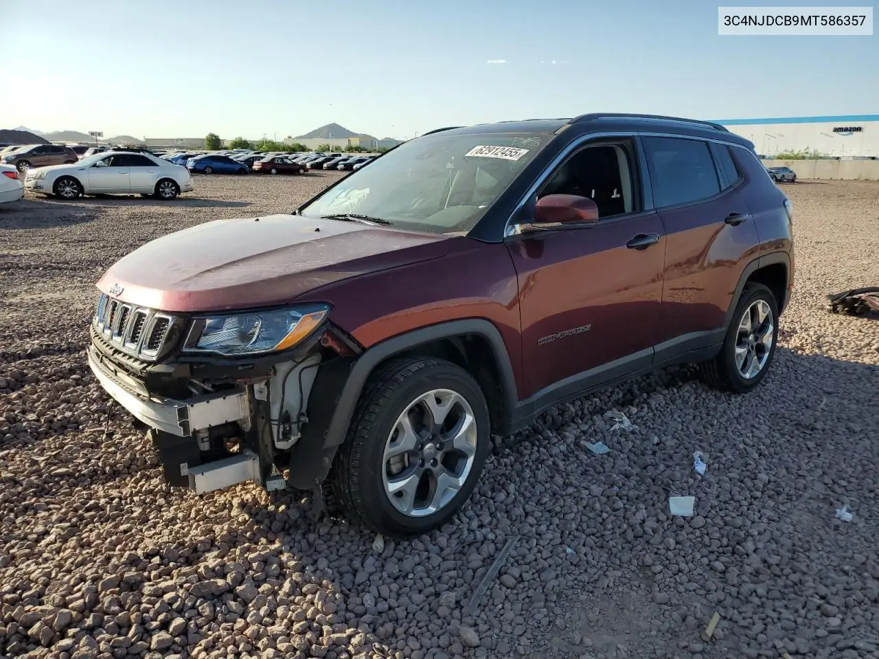2021 Jeep Compass Limited VIN: 3C4NJDCB9MT586357 Lot: 62912455