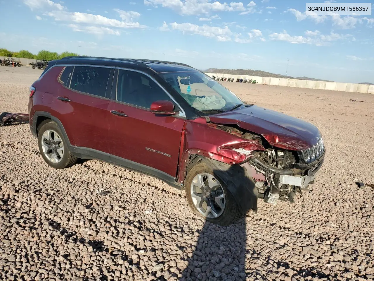 2021 Jeep Compass Limited VIN: 3C4NJDCB9MT586357 Lot: 62912455
