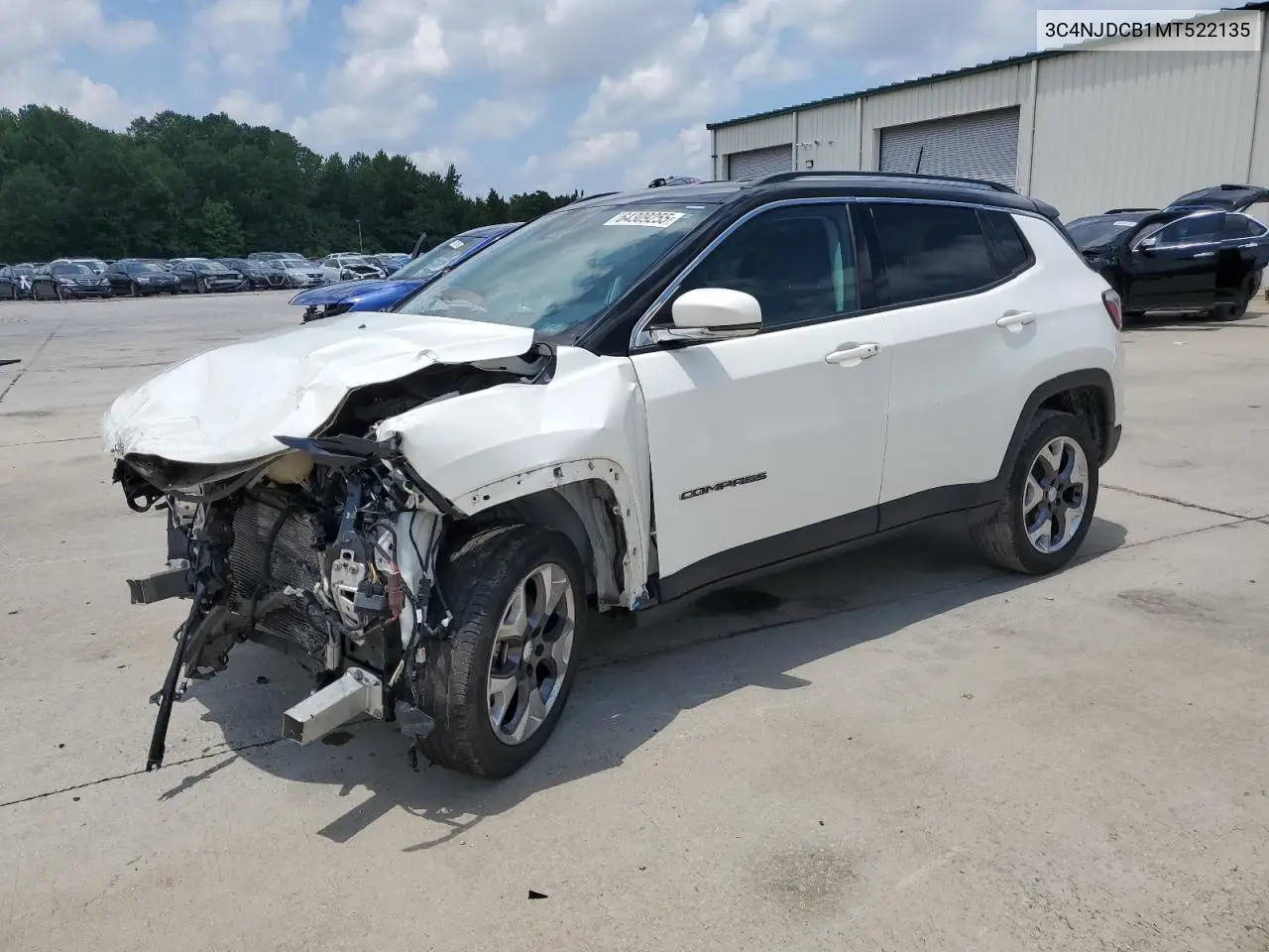 2021 Jeep Compass Limited VIN: 3C4NJDCB1MT522135 Lot: 64309255