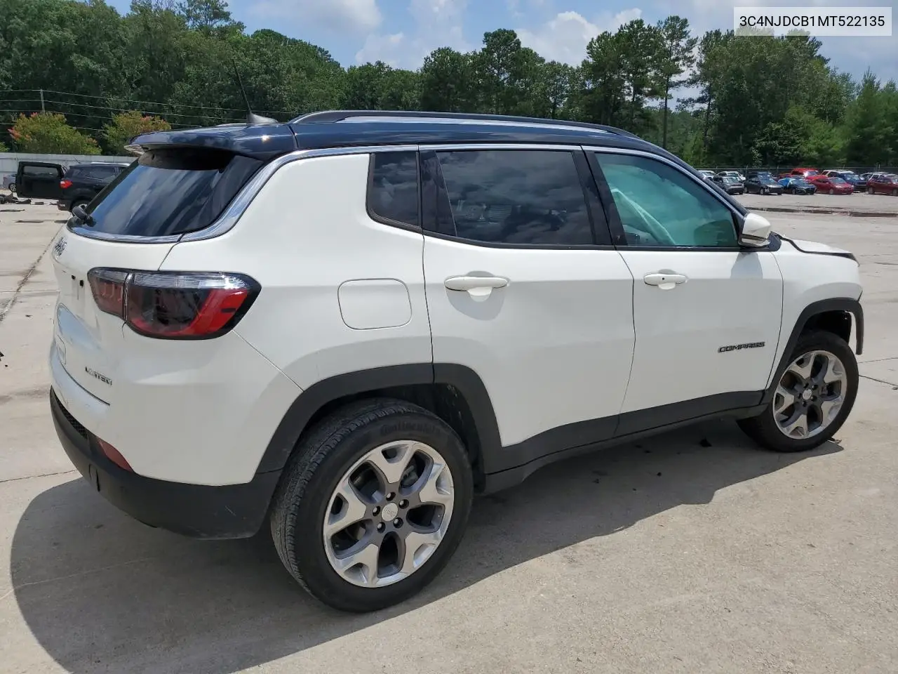 2021 Jeep Compass Limited VIN: 3C4NJDCB1MT522135 Lot: 64309255
