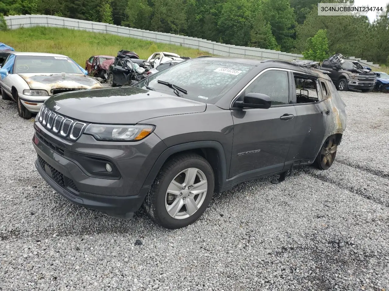 2022 Jeep Compass Latitude VIN: 3C4NJCBB3NT234744 Lot: 55816285