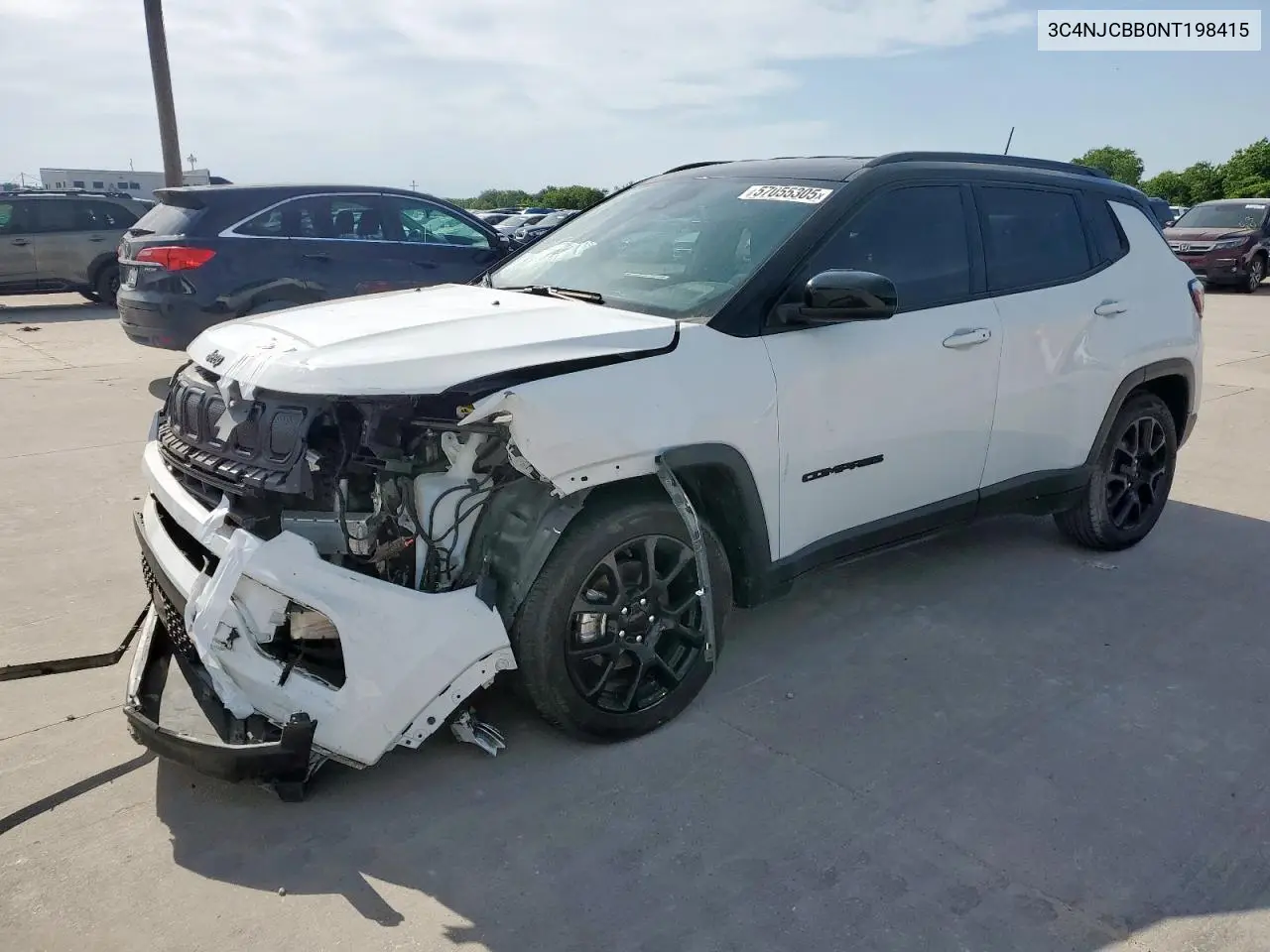 2022 Jeep Compass Latitude VIN: 3C4NJCBB0NT198415 Lot: 57055305