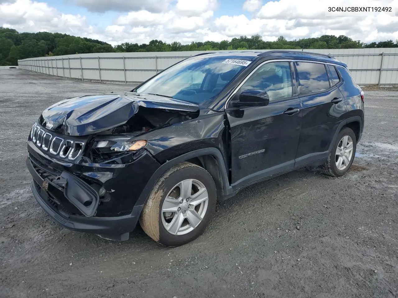 2022 Jeep Compass Latitude VIN: 3C4NJCBBXNT192492 Lot: 57164695