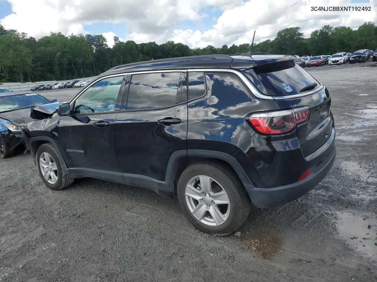 2022 Jeep Compass Latitude VIN: 3C4NJCBBXNT192492 Lot: 57164695