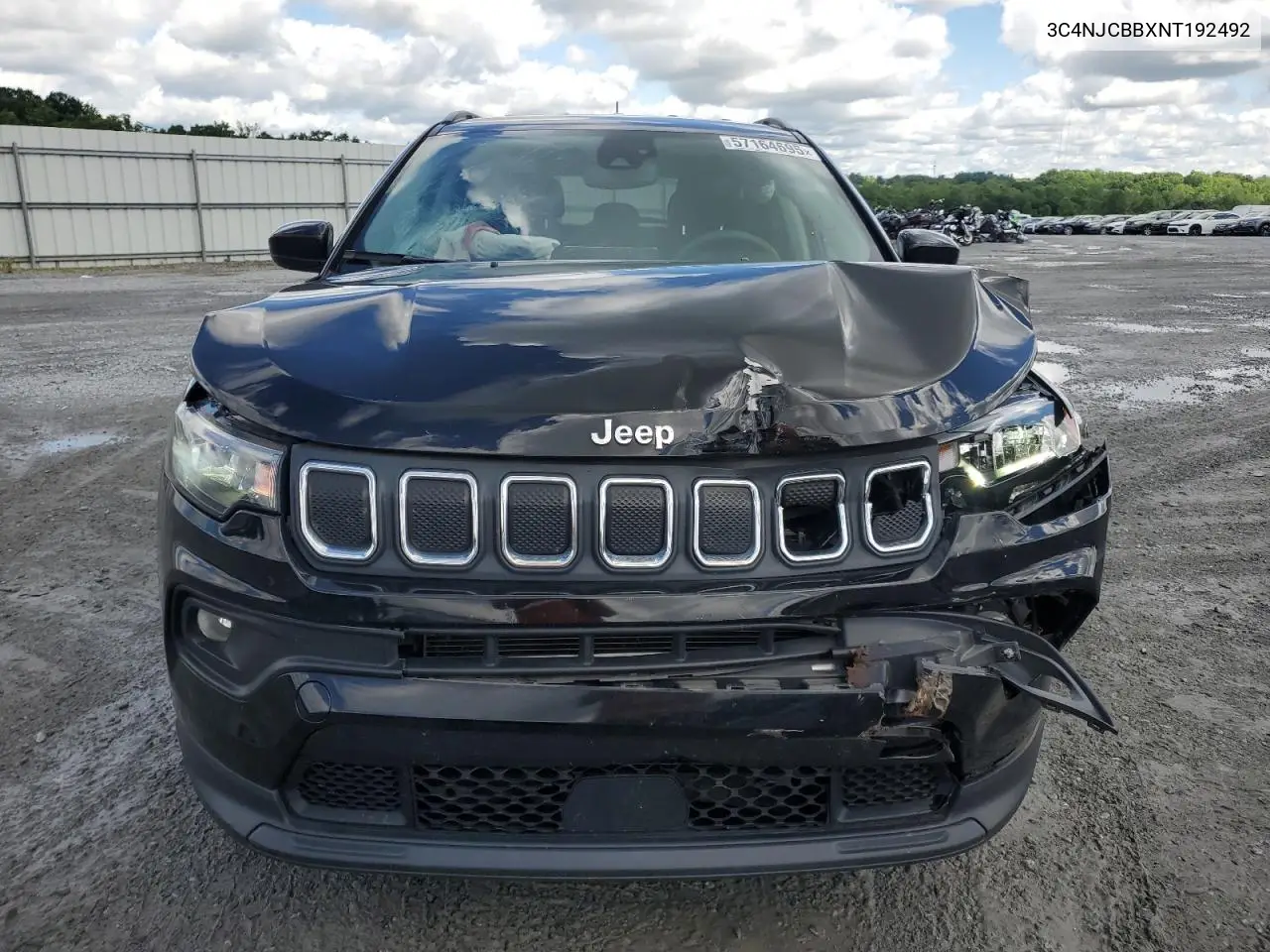2022 Jeep Compass Latitude VIN: 3C4NJCBBXNT192492 Lot: 57164695