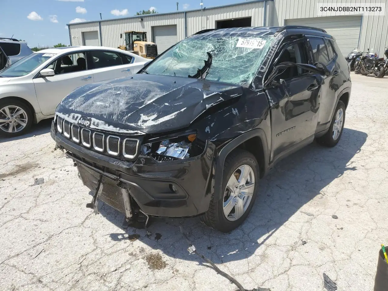 2022 Jeep Compass Latitude VIN: 3C4NJDBB2NT113273 Lot: 57919215