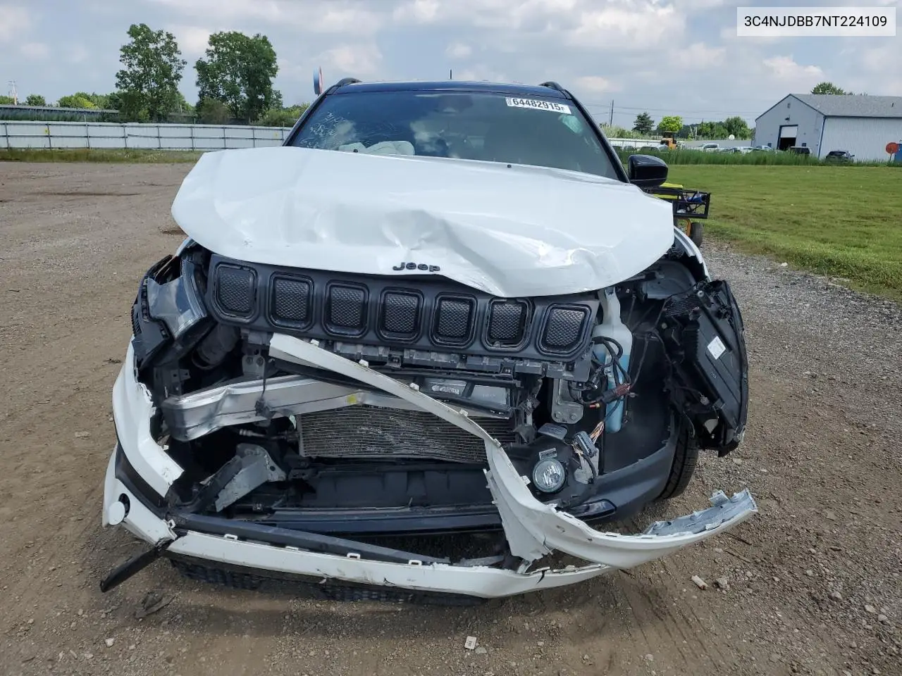2022 Jeep Compass Latitude VIN: 3C4NJDBB7NT224109 Lot: 64482915