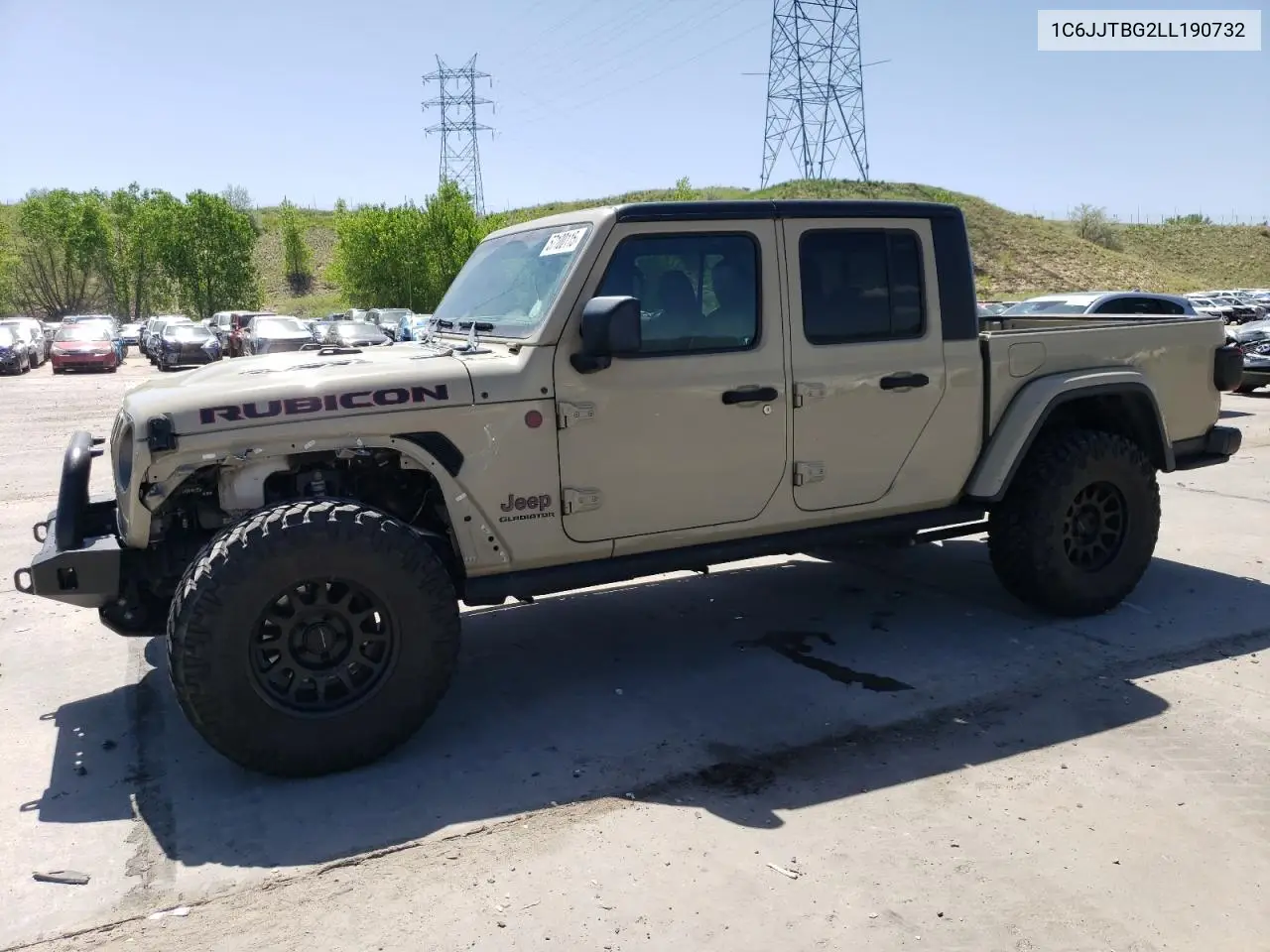 2020 Jeep Gladiator Rubicon VIN: 1C6JJTBG2LL190732 Lot: 57100115