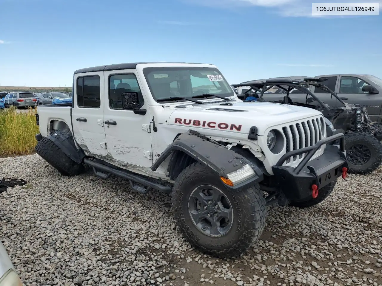 2020 Jeep Gladiator Rubicon VIN: 1C6JJTBG4LL126949 Lot: 61576835