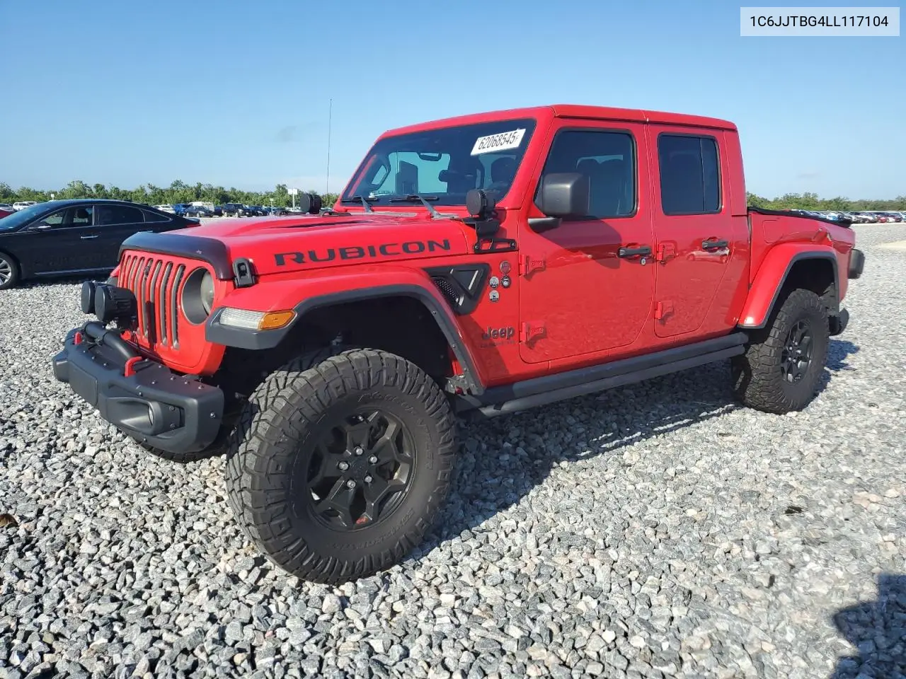 2020 Jeep Gladiator Rubicon VIN: 1C6JJTBG4LL117104 Lot: 62068545