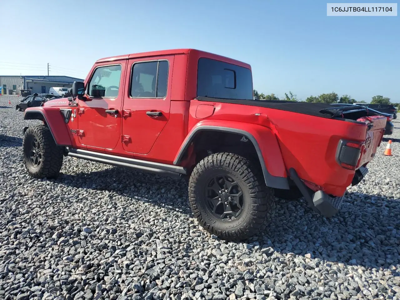2020 Jeep Gladiator Rubicon VIN: 1C6JJTBG4LL117104 Lot: 62068545