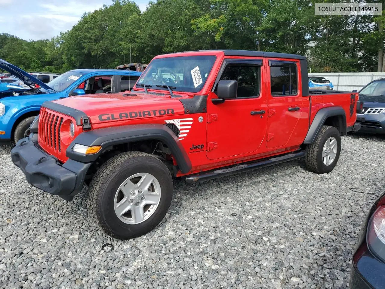 2020 Jeep Gladiator Sport VIN: 1C6HJTAG3LL149915 Lot: 62252205